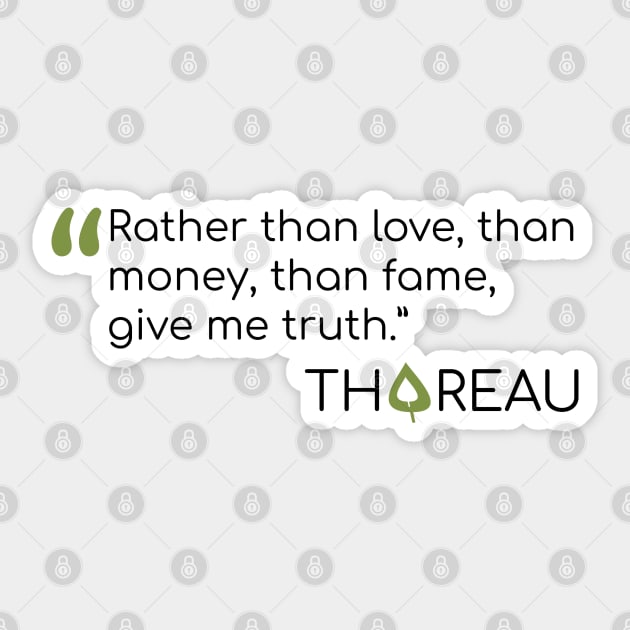 Thoreau Quote Sticker by emadamsinc